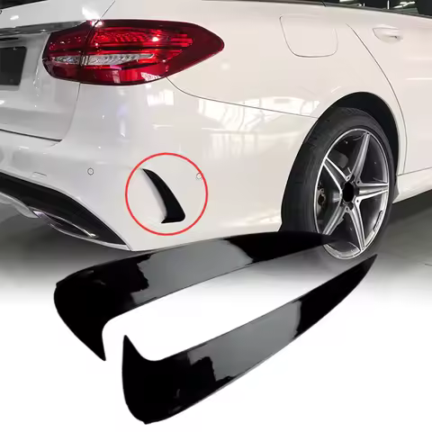 Rear Bumper Spoiler Both Side Canard Decoration Cover Trim for Mercedes-Benz C-Class Estate S205 C18