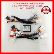 TOYOTA HARRIER 1998-2003 HIGH SPEC ANDROID PLAYER SOCKET + CANBUS