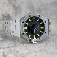 《改裝訂製》G-SHOCK特別限量版 男裝女裝手錶鋼錶電子錶 防水潛水錶 農家橡樹 Casioak Casio G Shock Special Limted Edition GA2100 Luxury Men Ladies Watch Yellow