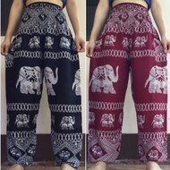 กางเกงขายาวผู้หญิง กางเกงสม็อค กางเกงช้าง กางเกงลายช้าง Pants/ Yoga pants/Harem pants/ Elephant pants/Aladdin pants