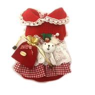 Cute Super Cute Pet Cat VIP Bichon York Summer Autumn and Winter Christmas Clothes Velvet Padded Swe