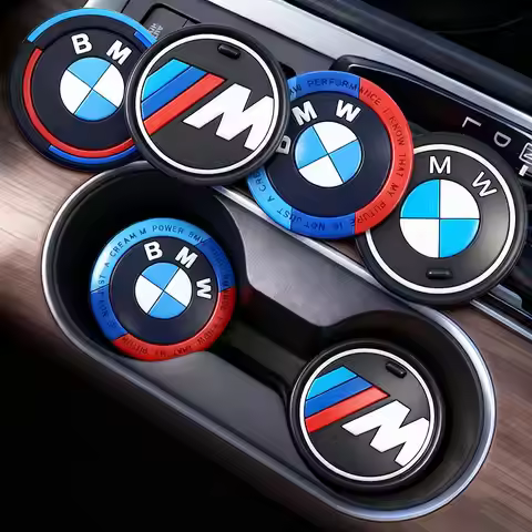 BMW Car Water Cup Pad Anti-Slip Coasters Accessories For BMW M E46 E90 E60 F30 F10 E39 E36 F20 G30 G
