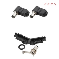 FEPS 90 Degree Welding Connector, DC Type Socket Welding Wire Male Plug, DC Power Plug Jack Adapter 