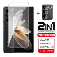 LAYAR Vivo V27 5G / V27 Pro Tempered Glass Screen Protector Vivo V27e 2 in 1 Package