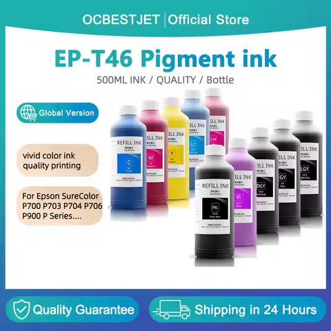 500ML /Bottle Waterproof Pigment Ink For Epson T46S for Epson SureColor P700 P703 P704 P706 708 P900