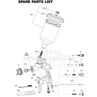 Anest Iwata W400 Bellaria Spare Parts List