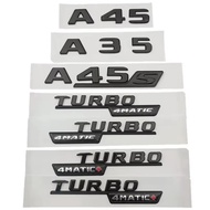 ABS For Mercedes Benz A 35 45 AMG W177 W176 A35 A45 A45S TURBO 4MATIC Car Trunk Letters Emblem Badge