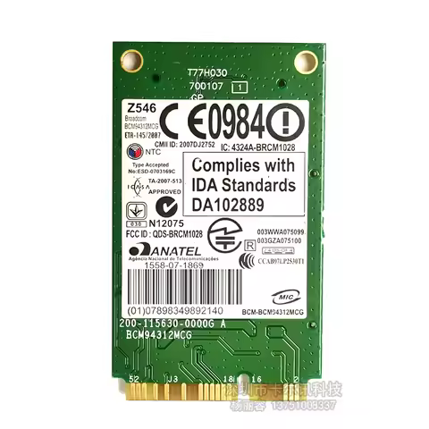 For BROADCOM BCM94312MCG Mini PCI-E Dual Band Wireless Card For Lenovo G430 G430A G450 G450S Y450 Y4