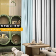 Curtain zoon - Sheer 7 Mix Curtain Window Ready Made Hook Eyelet (290cm-300cm)