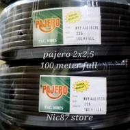 kabel listrik PAJERO 2x2,5 100 meter warna hitam kabel serabut tebal