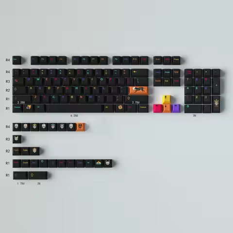 Gmk Mictlan 129 Keys Pbt Keycap Dye-Sub Cherry Profile Keycaps For 61/64/68/75/84/87/96/104/108 Etc 