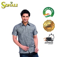 Sonali Men's Shirt Modern Casual Indian Traditional (Top) Tshirt Men Fashion Indian Kurta For Men Q0
