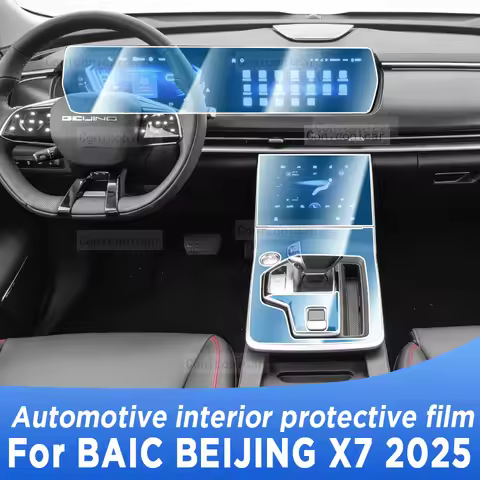 For BAIC MOTOR NEW BEIJING X7 2025 Car Interior Center Console Transparent TPU Protective Film Anti-