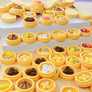 Mini Steamer Dim Sum Food Resin DIY Accessories Cute Miniature