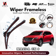 Mazda CX-9 Frameless Quad Blade Wiper One Set Front Left Right