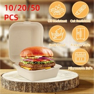 10/20/50Pcs Eco-Friendly Burger Box 450ml hamburger Container Fast Food/Bento/Cake Takeout Box