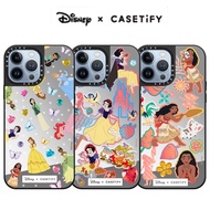 Casetify Disney Princess Cartoon Sticker Mirror Phone Case For IPhone 15 14 11 Pro Max 12 13 Mini Casing X XR XS Max SE 2022 6 7 8 Plus Cover Soft Border Hard Shockproof Bumper