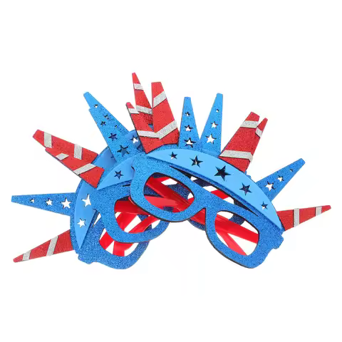 Independence Day Glasses 3 Pcs Cartoon Party Eyewear Photo Booth Props for July 4th Celebration