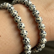 Dalmatian Jasper Bracelet - 8MM - Natural Genuine Stone