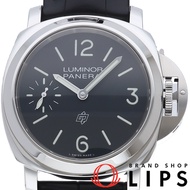 沛納海 Luminor Logo 44mm PAM01084 男士腕錶，黑色，帶錶盒、保固卡，不鏽鋼錶殼/皮錶帶，拋光處理，成色極佳 [二手]