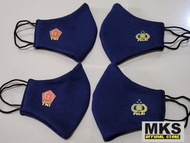 Masker Duckbill kain logo TNI-Polri 3 lapis premium