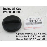 Original Engine Oil Cap 12180-20030 Toyota Alphard MNH10 3.0, Estima MCR30 3.0, Harrier MCU30 3.0 V6