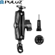 PULUZ PU702B Motorbike Rear-view Mirror Mount Bracket Motorcycle Sports Camera Holder 1/4 Inch Screw with Sports Camera Mounting Adapter Replacement for GoPro Hero 11/10/9/8 INSTA360 ONE/ X2/ X3/GO2