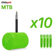 10 Pcs CYCLAMI Ultralight TPU Bike Inner Tube MTB 26 27.5 29 Inch Bicycle 45mm French Valve Tyre Rep