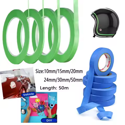 50M Blue/green Painter Masking Tape For Painting Edges Trim Wall Ceiling Finishing Clean Release Tri