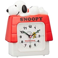 SNOOPY (Snoopy) alarm clock character Analog R551 Electronic sound 3D white rhythm (Rhythm) 4se551MS03【Direct From JAPAN】