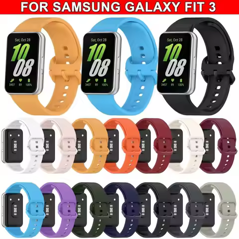 Silicone Strap for Samsung Galaxy Fit 3 Watch Bracelet Replacement Sport Watchband for Samsung Galax