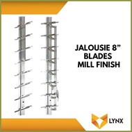 ∆ ❐ ☜ Jalousie Frame 8 Blades for Louver Window 1 Pair