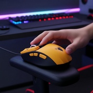7D 2.4G Wireless Gaming Mouse, WD149, Symmetrical, Adjustable 3200 DPI, Rechargeable, White Yellow