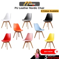 Dream Home PU Leather Nordic Eames Chair Ikea Chair Modern Design Chair Study Kerusi Belajar Kerusi 