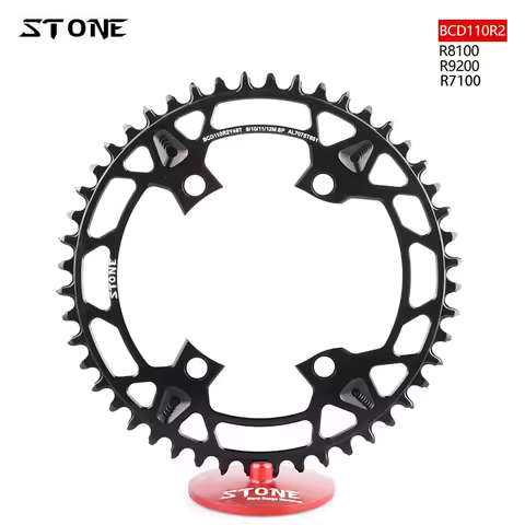 Stone 7075 Road Bike Single Circle Chainring BCD110 Chain Ring 4 Bolts for R7100 Ultegra R8100 Dura 