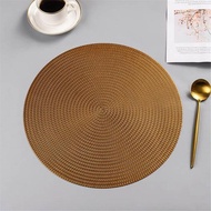 LIUJUN 4 Pcs/Set Round Placemat Dining Table Mat Cafe Placemats B