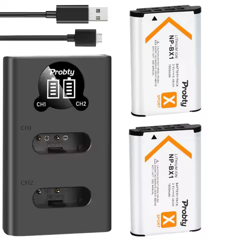 2x NP-BX1 NP BX1 Batteries AKKU + LED Dual Charger For Sony HDR-AS200v AS20 AS15 AS100V DSC-RX100 X1