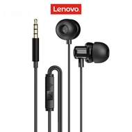 Lenovo หูฟัง TW13 3.5มม. ของแท้หูฟังแฮนด์ฟรีหูฟังแบบมีสายสเตอริโอเพลงชุดหูฟังหูฟังพร้อมไมค์ลึกพร้อมไ