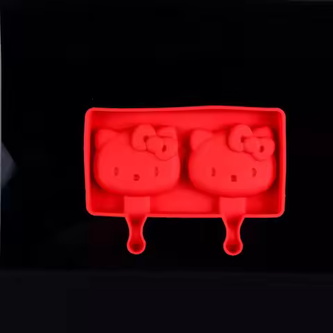 Kawai Sanrio Silicone Ice Cream Mold Cartoon Cute Hello Kitty Cake Chocolate Lollipop DIY Homemade M