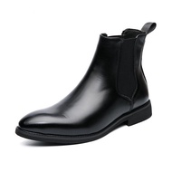 【 100% High Quality 】 Genuine leather ankle boots, black boots, Chelsea boots, winter boots, men's l