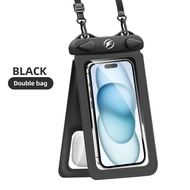 FONKEN Double Hook Waterproof Double Phone Bag Dry Bag Swimming Pouch Underwater IPX8 WaterProof Pho