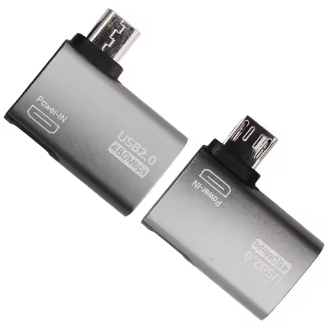 L22A-2Pcs OTG Adapter For Fire TV Stick 90 Degree Left/Right Angle Micro-USB To USB OTG Adapter For 