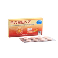 DUOPHARMA SOBENZ ANTI-INFLAMMATORY LOZENGES 16'S (BENZYDAMINE HCL 3MG,CETYLPYRIDINIUM CL 1.33MG) (OR