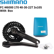 Shimano Deore M6000จานหน้า170 40-30-22T 3x1 0S 40-30-22T จานหน้าฮอลโลวเท็ค II จักรยานจักรยาน MTB สำห