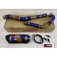 AHM M3 Titanium Exhaust Gor Racing Use Yamaha Y15ZR LC135 4s 5s SZR35MM SPR32MM Rs150