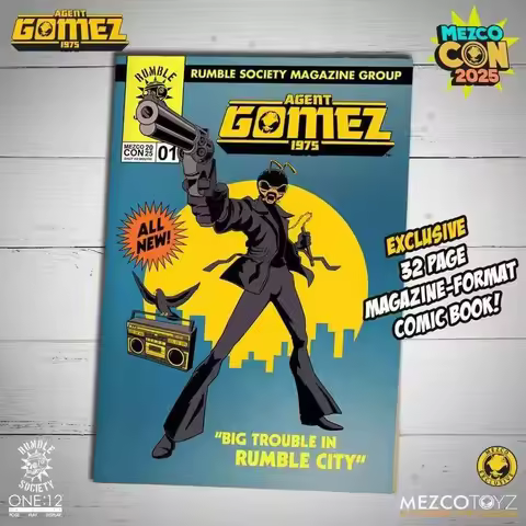 In Stock Original Mezco Toys Agent Gomez 1975 SDCC 2025 Anime Action Collection Figures Model Toys