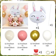 Rabbit Balloon Set Milk White Number 0-9 Balloon for Birthday Party Shower Anniversary Decoration Ba