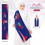 Mafla Merdeka Scarf Dewasa Viral Merdeka 2024(58 inches long 12 inches width)