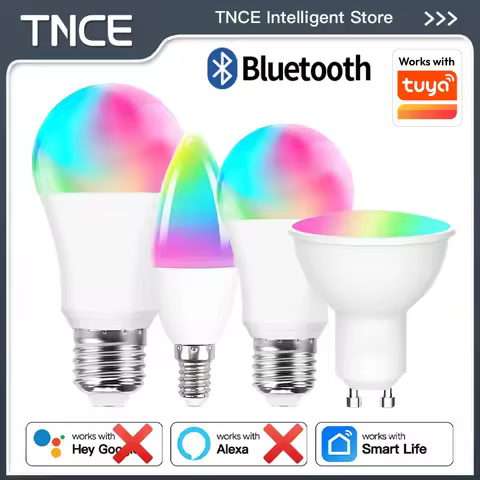 TNCE Tuya gu10 E27 E14 Buletooth, required Bluetooth gateway, Dimmable Light LED lamps 2700-6500k RG