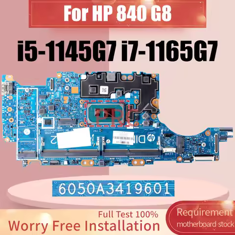 For HP 840 G8 830 G8 Laptop Motherboard 6050A3419601 i5-1145G7 i7-1165G7 N19883-601 N19881-601 M3640